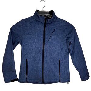 Iceburg Outerwear Jacket M Blue Polyester/Spandex Full-Zip Pockets 15d